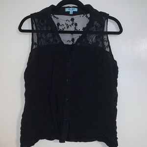 Lace Collar Tank Top